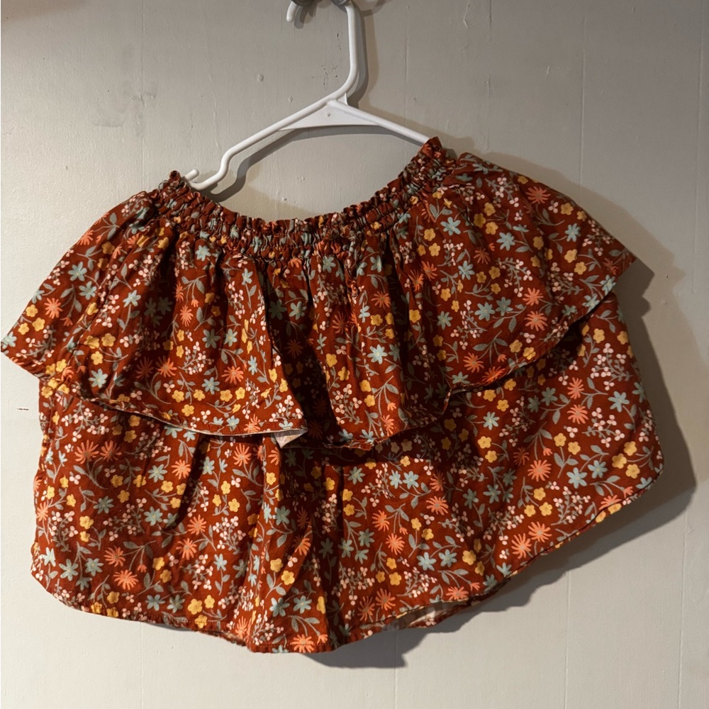 Cat & Jack Orange Floral Skirt